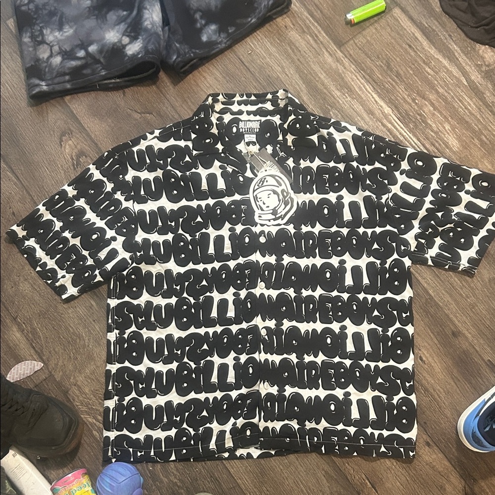 Billionaire Boys Club Monochrome Logo Button-Up Polo